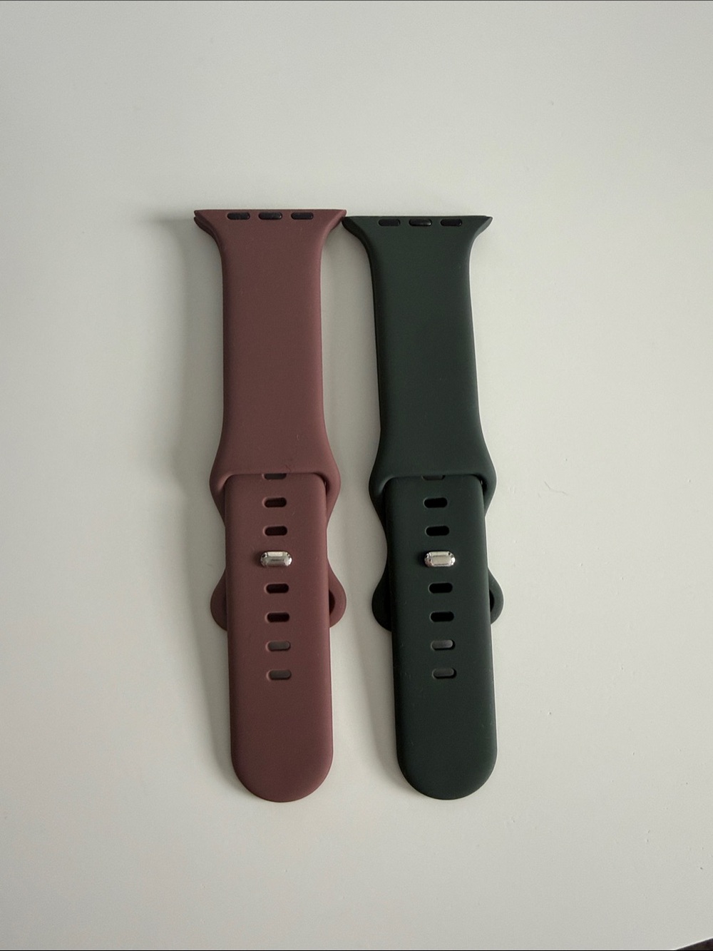 Amazon Silicone Smartwatch Bands in Burgundy and Deep Green